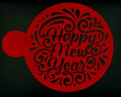 Stencil Happy New Year