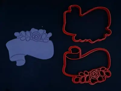 Κουπάτ Σφραγίδα Κορνίζα με Λουλούδια