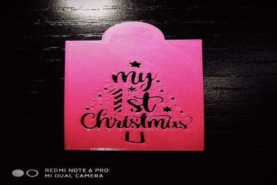 Stencil My first Christmas