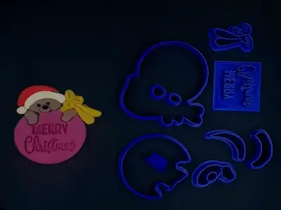 Κουπάτ Set Αρκουδάκι με Μπάλα Merry Christmas