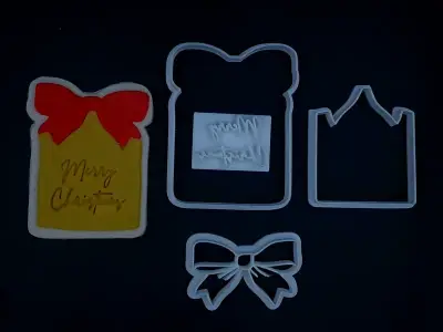 Κουπάτ Set Κορνίζα με Merry Christmas