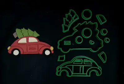 Κουπάτ Set Αμαξάκι με Χριστουγεννιάτικο Δέντρο Νο3